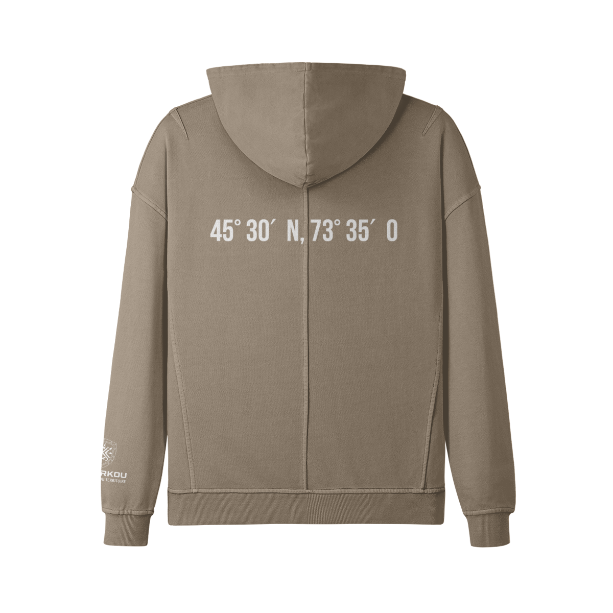 Hoodie Koureur-des-Bois noir CONTRKOU — canal industriel Montréal nuit