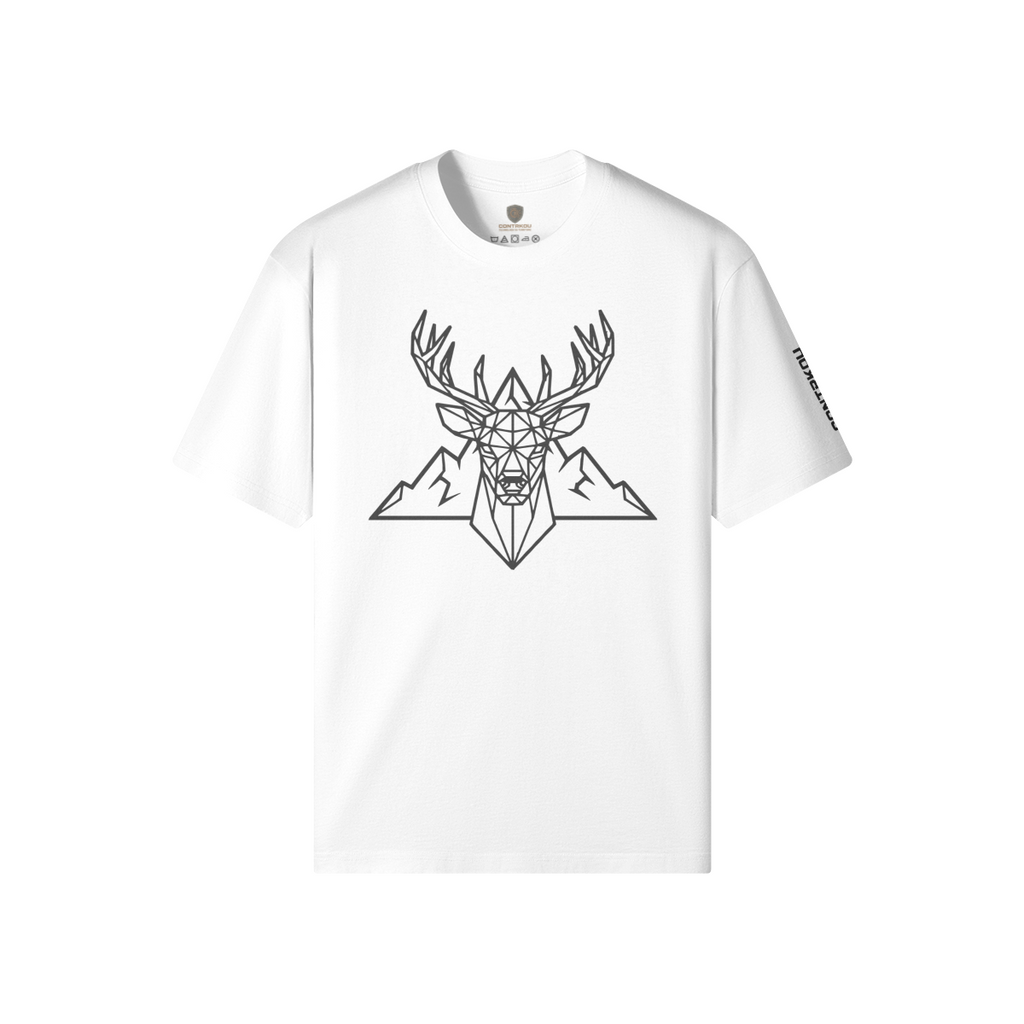 T-Shirt Portager CONTRKOU coloris White — coton 240 g/m² sand wash — Série Urbaine Québec