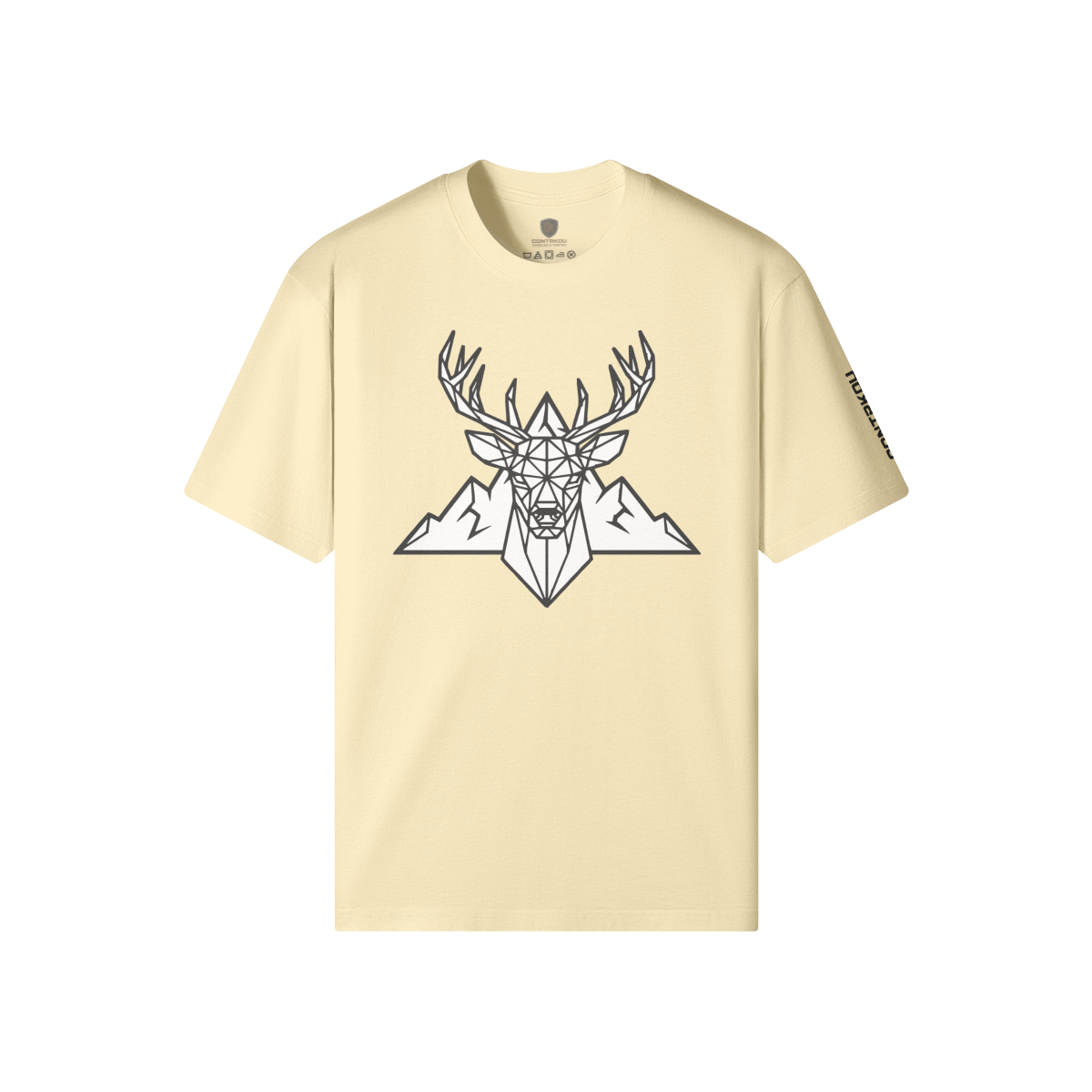 T-Shirt Portager CONTRKOU coloris Apricot — lever de soleil taïga québécoise — CONTRKOU Urbaine