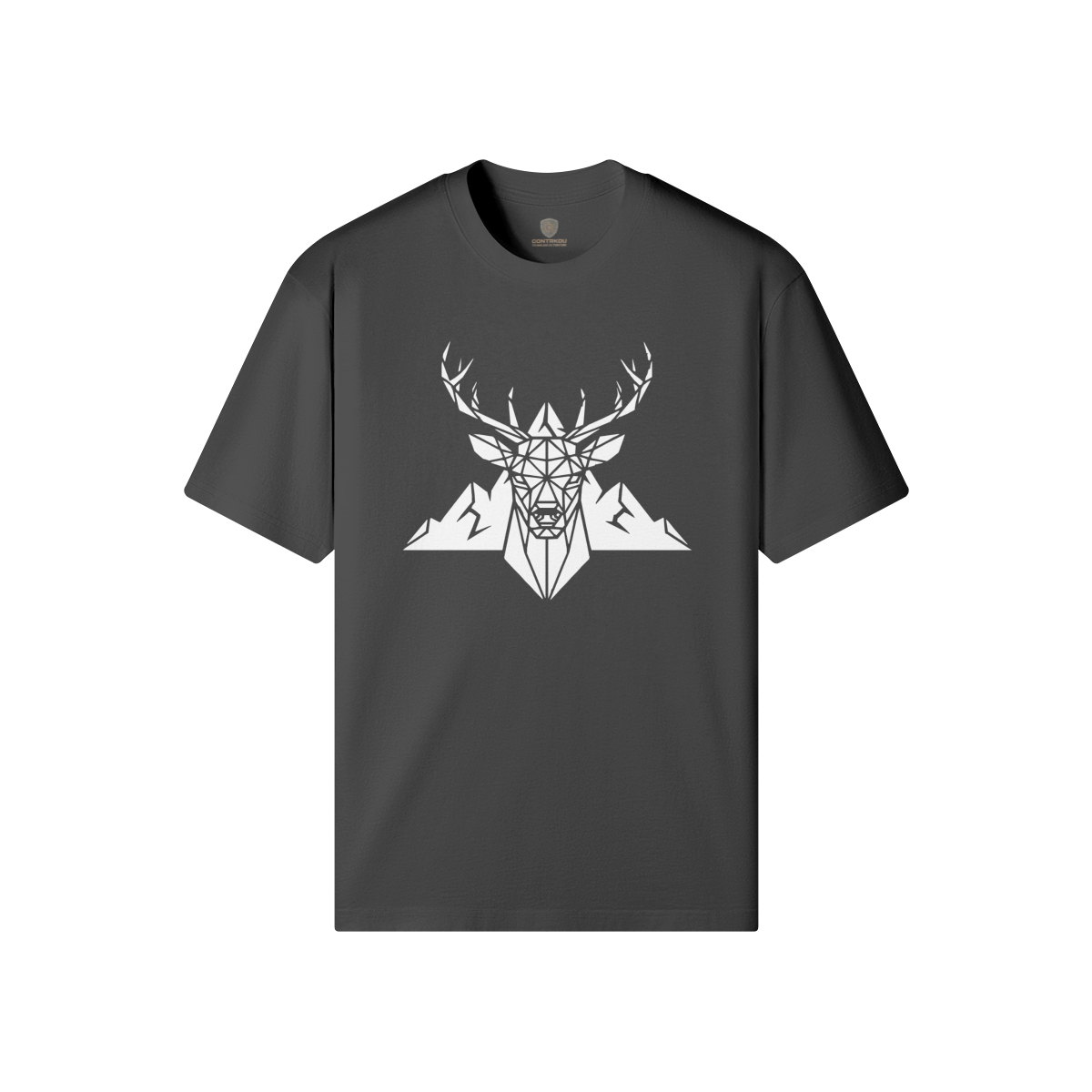 T-Shirt Portager CONTRKOU coloris Black — épaules tombantes teinture réactive — chasse pêche