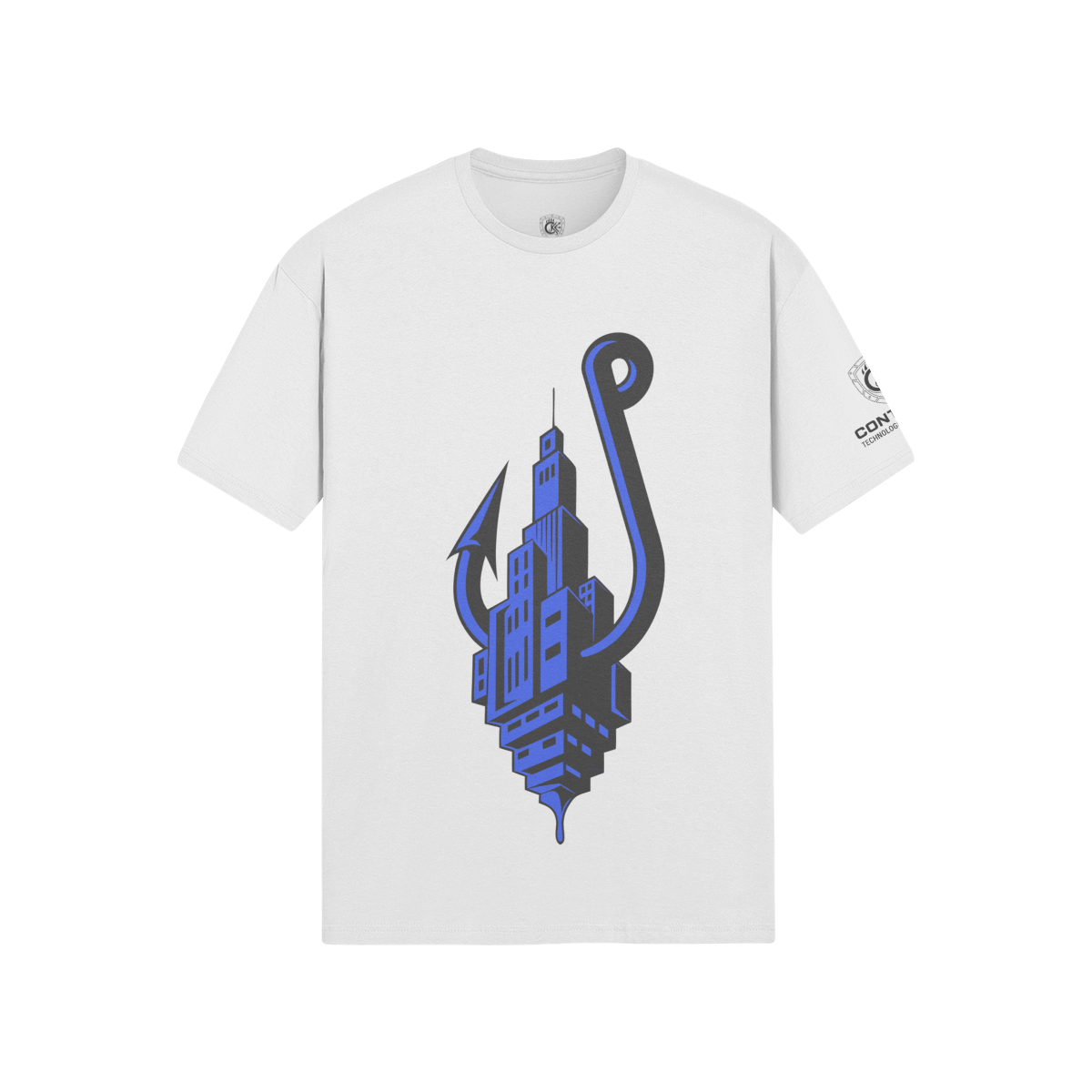 T-Shirt Surveillant CONTRKOU coloris White — vue avant — Édition Limitée Appât de Béton