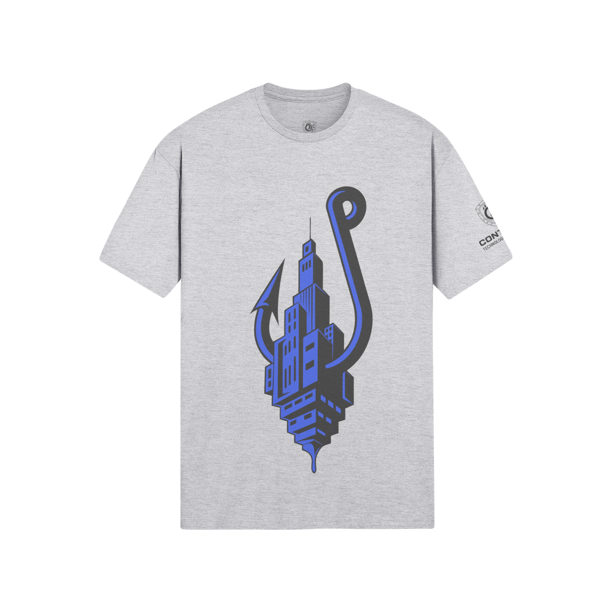 T-Shirt Surveillant CONTRKOU coloris Heather White — construction tubulaire sans coutures latérales