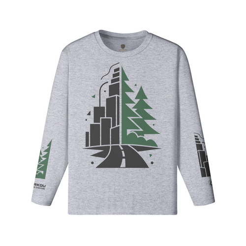 Chandail Canotier CONTRKOU coloris Medium Heather Gray — coton peigné compact 210 g/m² — canot Québec